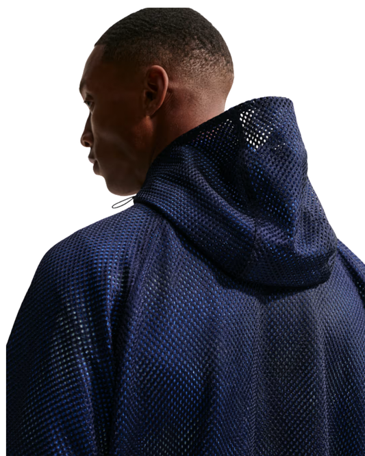 26/27 France Navy Blue Full Zipper Hooded Windbreaker Jacket