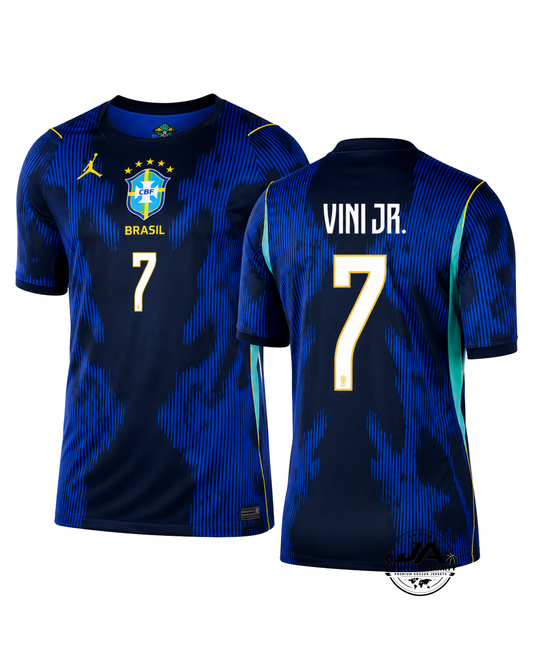 Brazil Vini Jr. #7 Away Blue Fan Version World Cup 2026