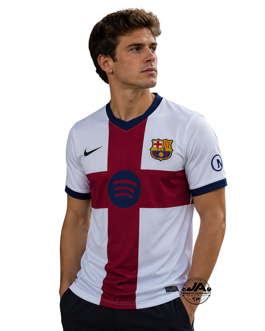 26/27 Barcelona Fourth White&Red Jersey - Fan Version