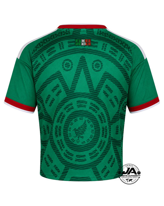 2026 Mexico Women's Stadium Home Cropped Soccer Jersey - World Cup 2026