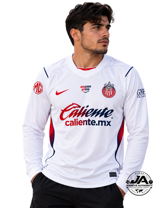 26/27 Chivas Away White Long Sleeve Jersey - Fan Version