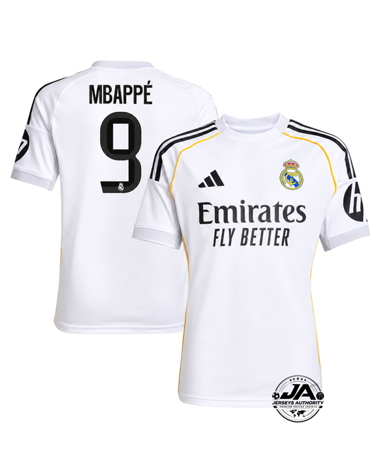 Real Madrid Home Jersey 2025/26 - Kylian Mbappé #9