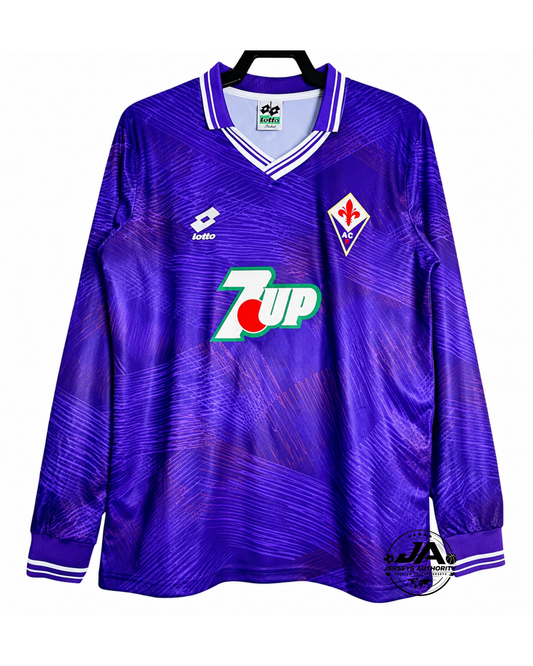 Fiorentina 92/93 I Home Jersey - Long Sleeve Retro Version