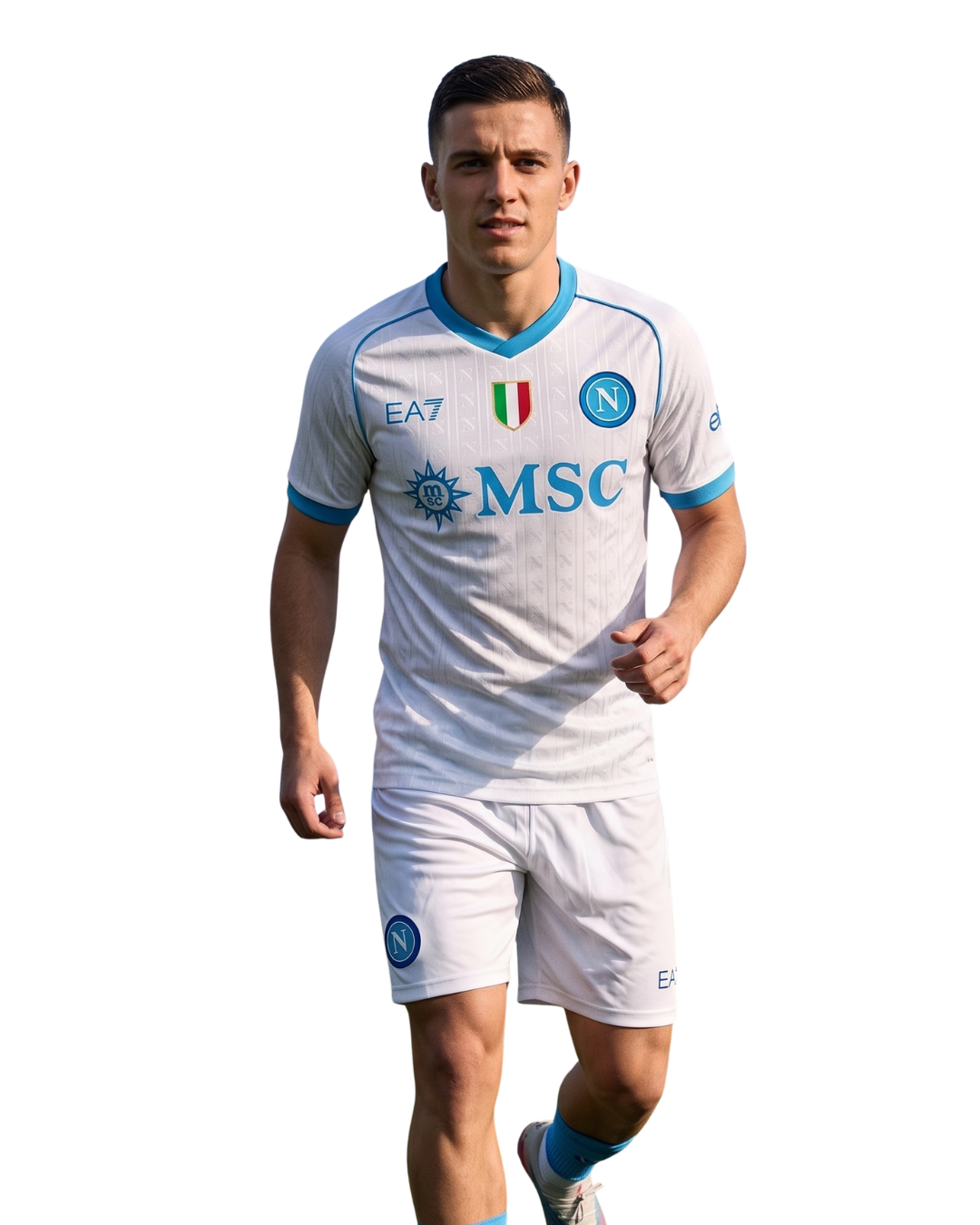25/26 Napoli Champion Away White Player Jersey - Slim Fit