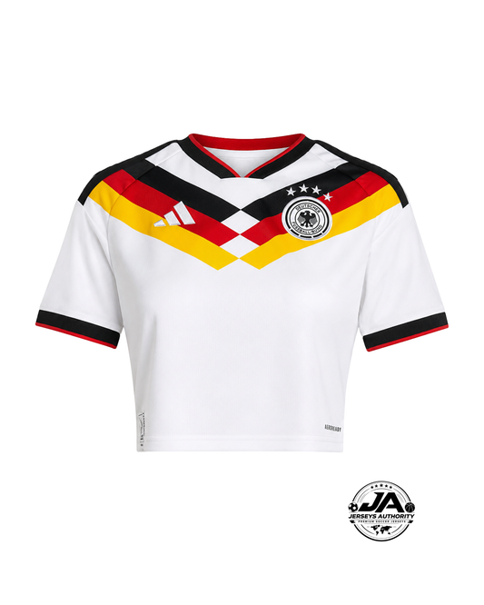 2026 Germany Women's Stadium Home Cropped Soccer Jersey World Cup 2026