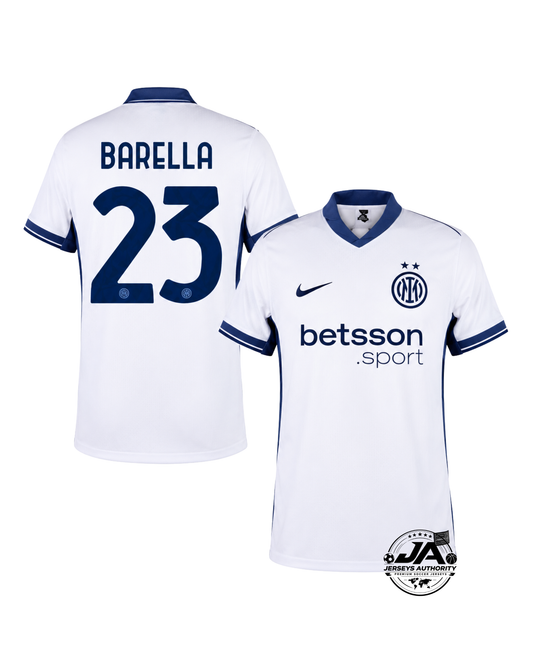 Inter Milan Barella 23 Away Jersey 2024/25 UCL UEFA Foundation