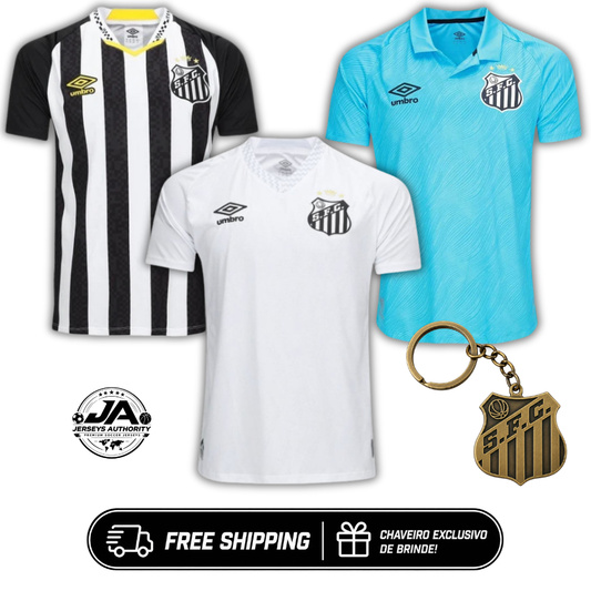 Combo 3 Camisas Santos 2025/26 (Home, Away e Third) - Torcedor