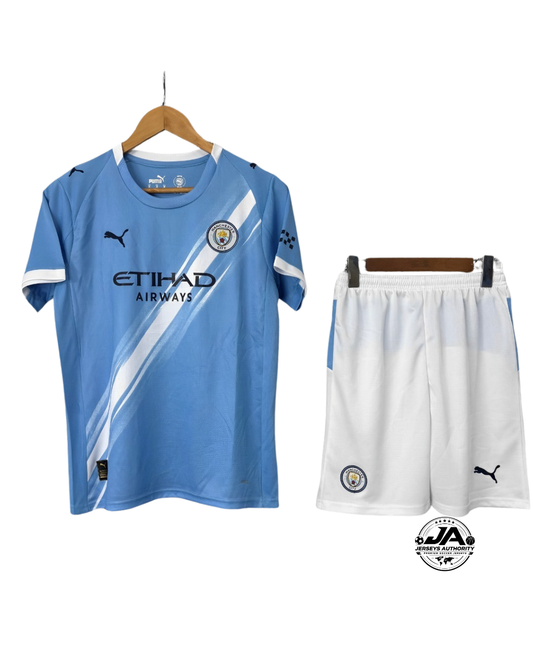 Manchester City 2025/26 Home Kit Kids