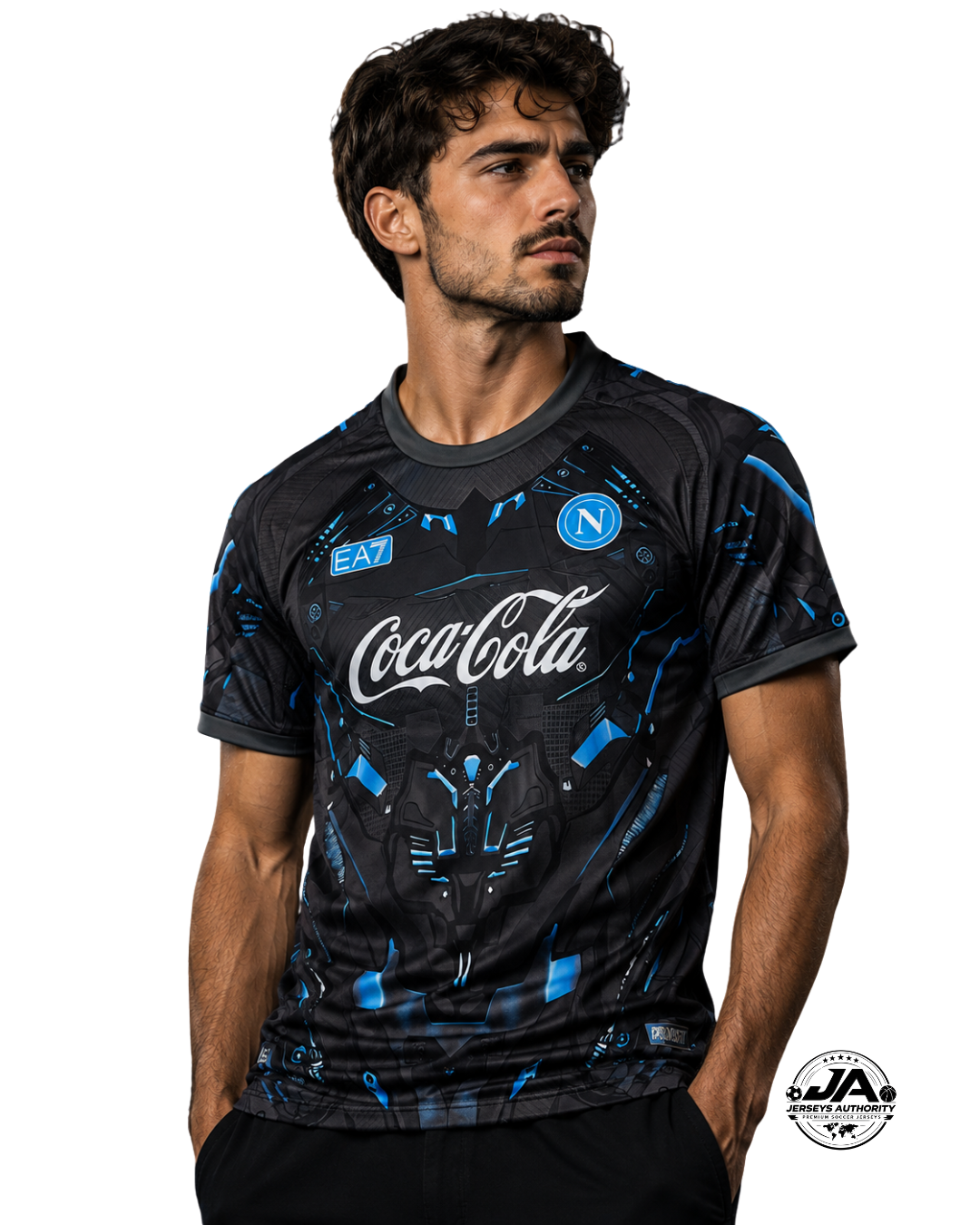 25/26 Napoli Gray Robotic Armor Pattern Jersey - Fan Version