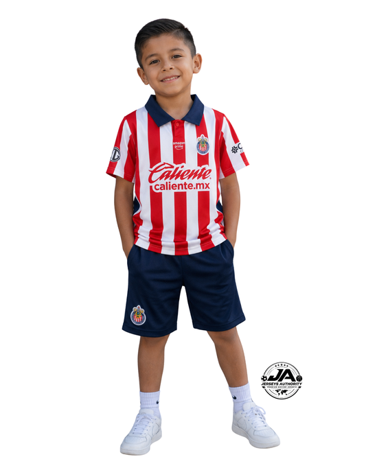 Kids Kit Chivas de Guadalajara Home Jersey 2026/27
