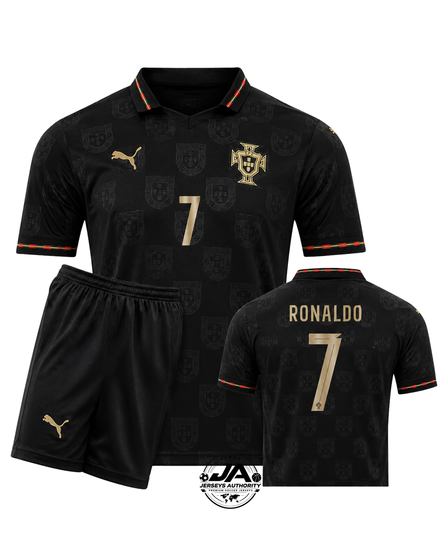 Portugal Pantera Negra 2026 Kit Kids Ronaldo #7