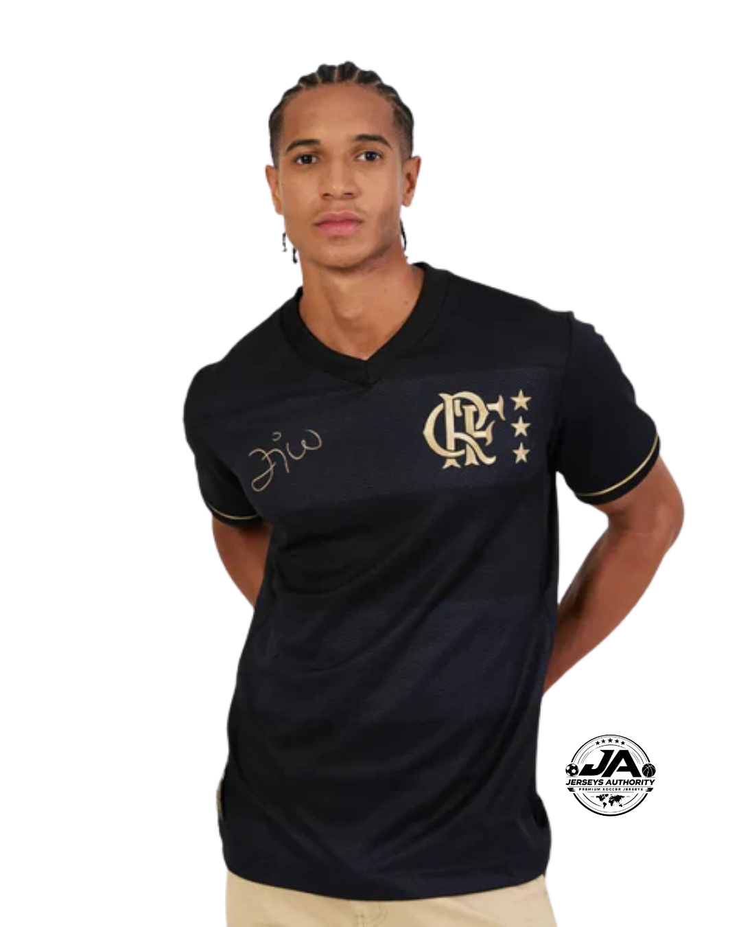 Camisa Flamengo Retrô Zico 1981 Preto e Dourado - Torcedor