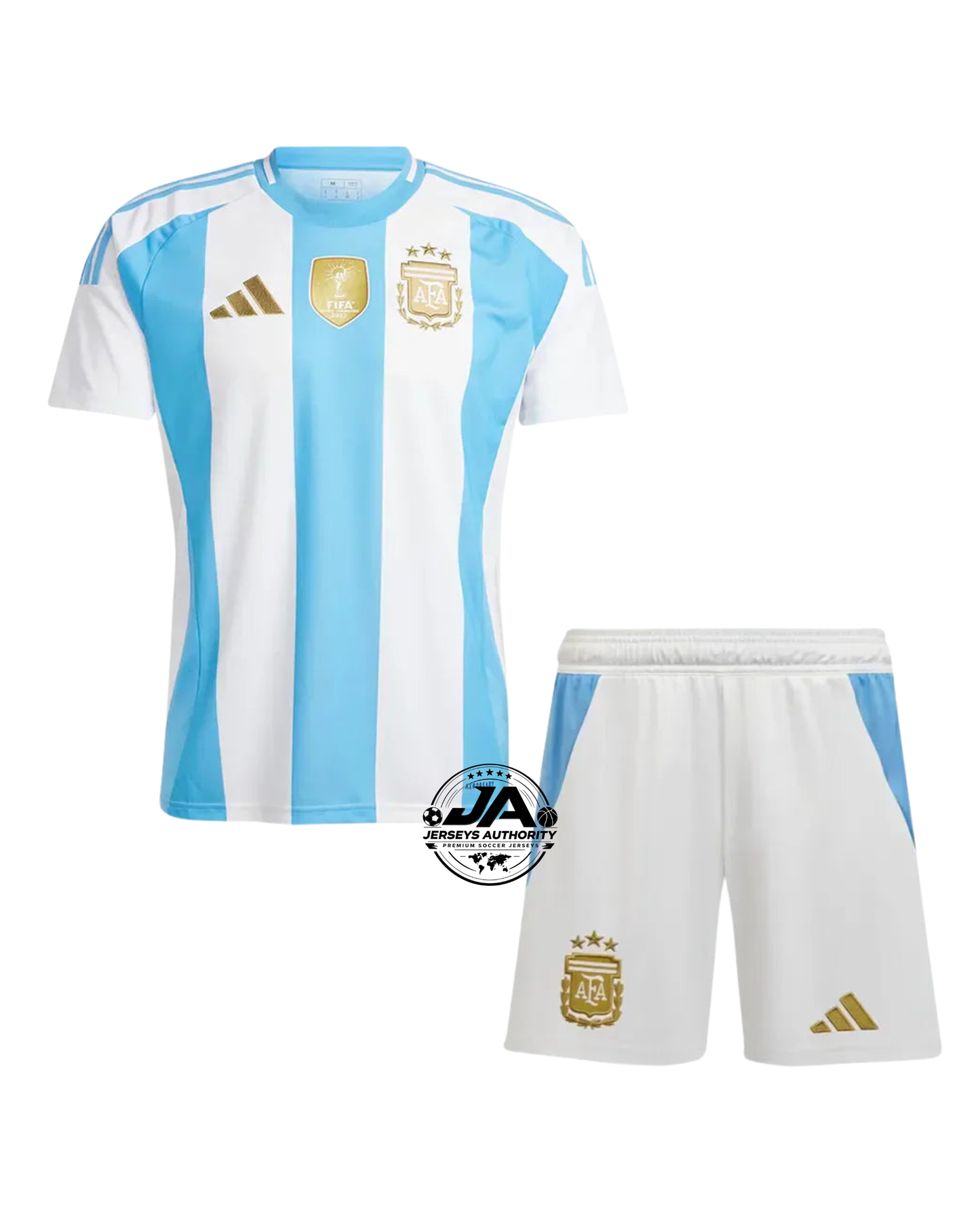 Argentina Home Kids Kit 2024 - Patch Fifa World Champions 2022