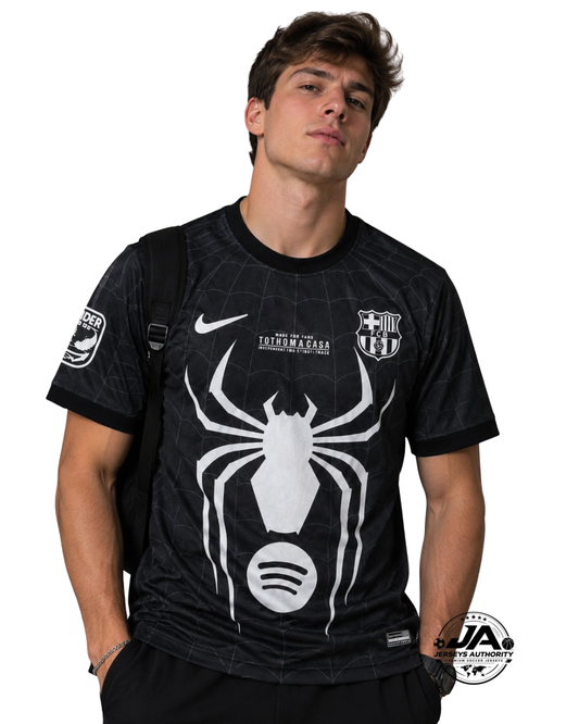 26/27 Barcelona x Spider Black Jersey - Fan Version
