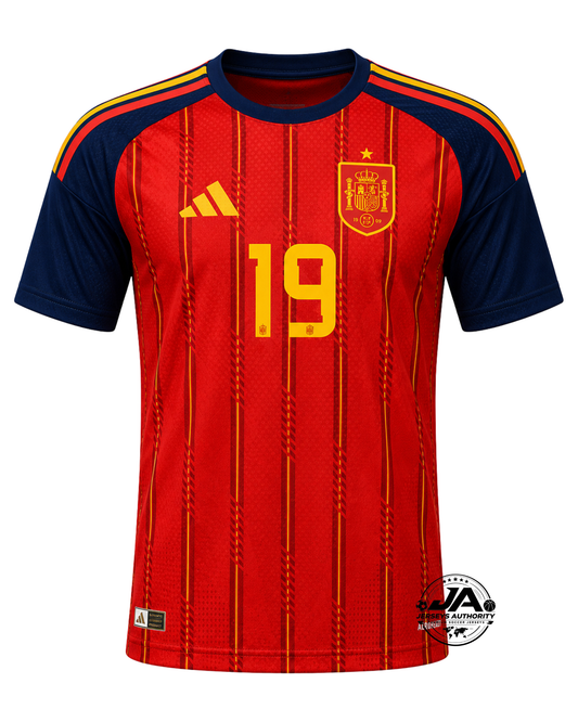Spain Lamine Yamal Authentic World Cup Home Jersey 2026 - Player Version - Slim Fit