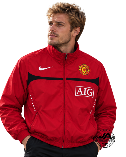 26/27 Manchester United Red Full Zipper Windbreaker