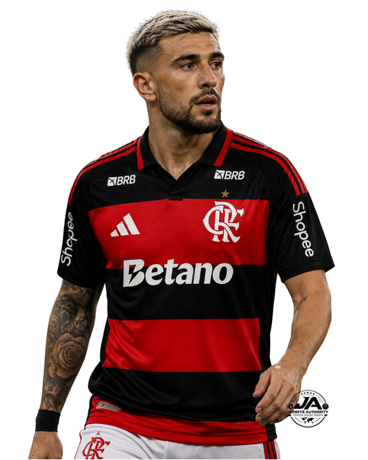 Camisa Flamengo I 2026/27 Home De Arrascaeta Full Sponsors - Torcedor