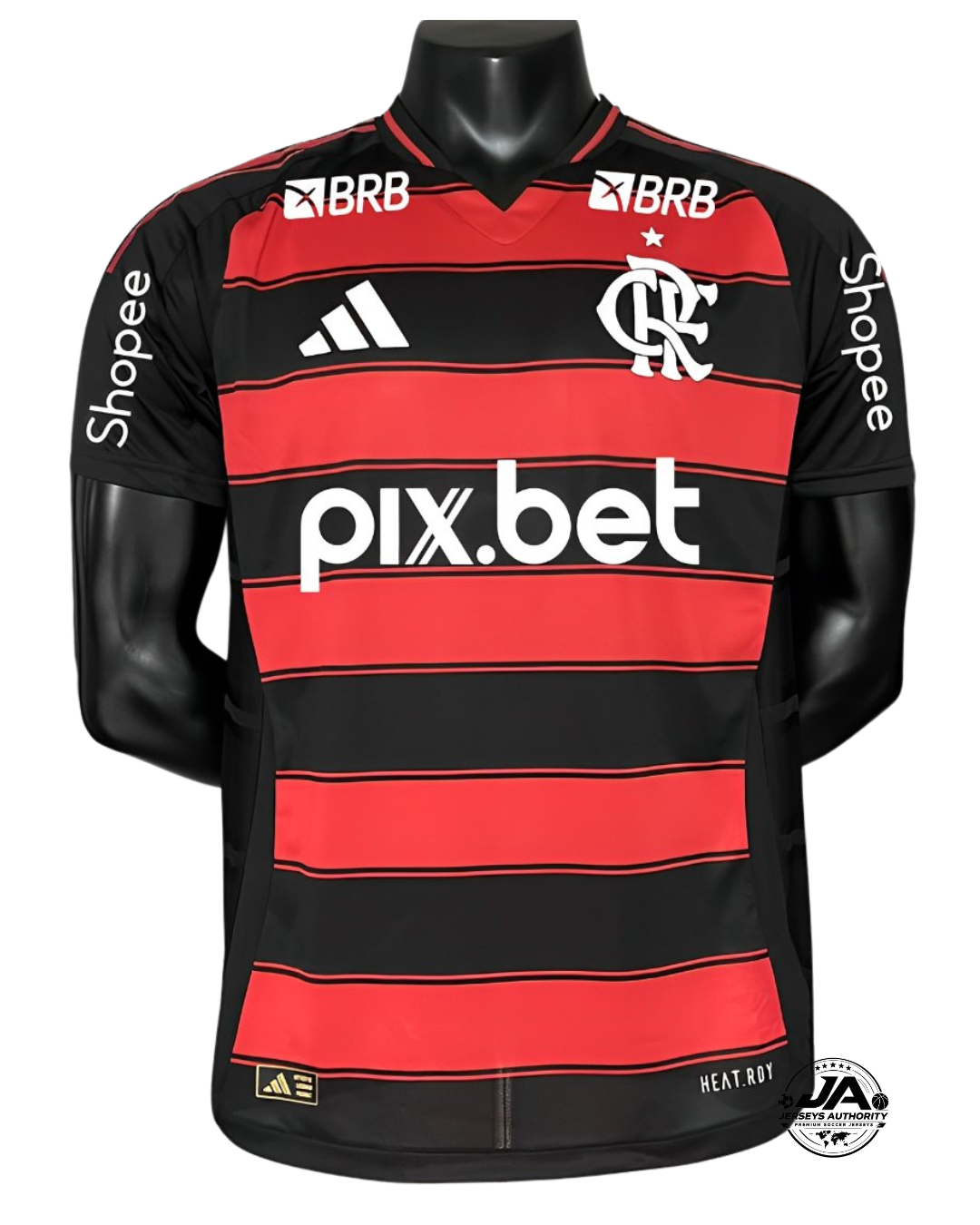 Camiseta Flamengo I 2025/26 Local Jugador [Corte Ajustado] Patrocinadores Completos
