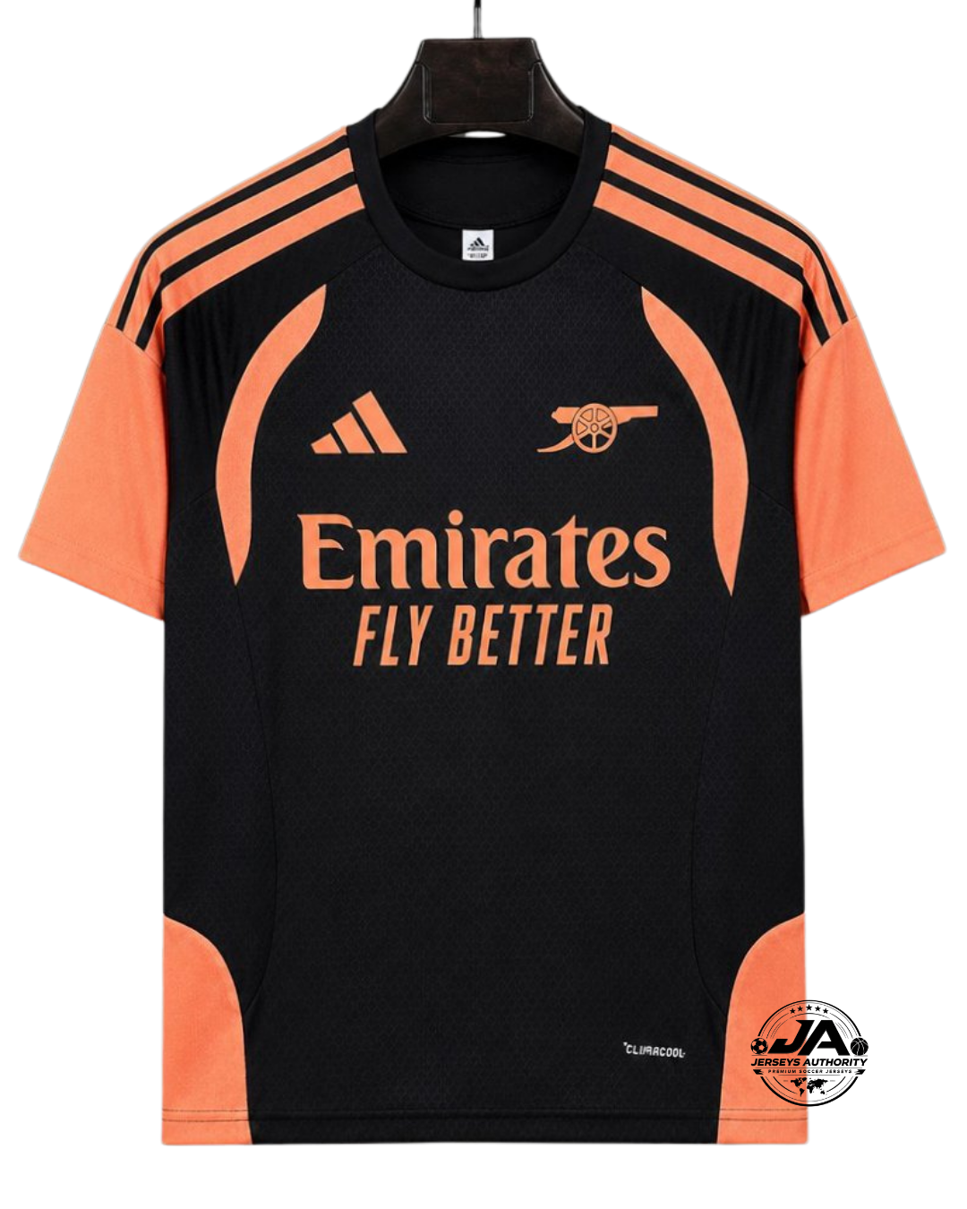 Camiseta de Entrenamiento Arsenal 2026/27 Negra y Naranja - Versión Aficionado