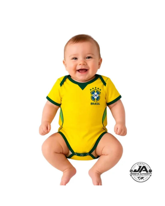Body Baby Brazil Amarelo/Verde Brasil Word Cup 2026