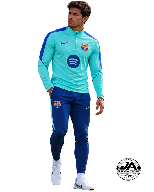 2026/27 FC Barcelona Light Blue Training Set – Long Sleeve