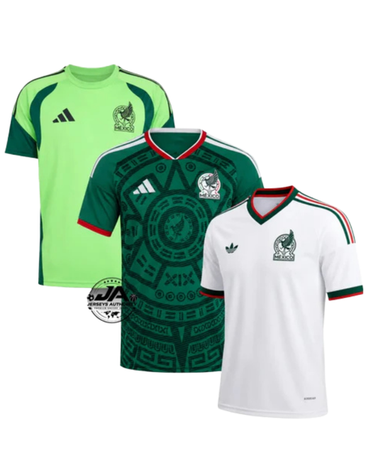 Mexico 3 Pack Jerseys - Home, Away & Training - Fan Version | World Cup 2026
