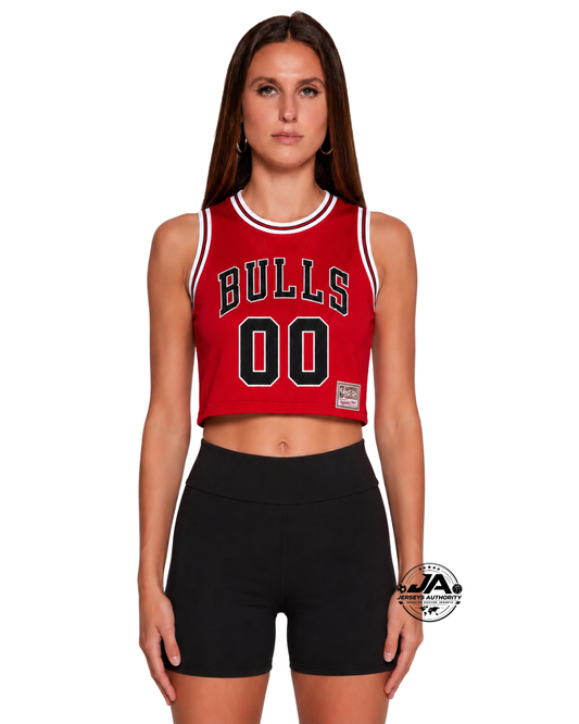 Chicago Bulls Red Women's cropped Retro Jersey