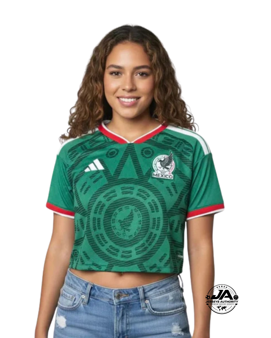 Camiseta de fútbol de local corta de estadio de México 2026 para mujer - Copa Mundial 2026