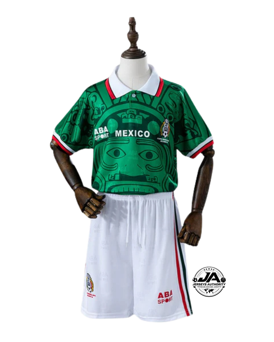 Mexico Kit Kids 1998 Home Jersey