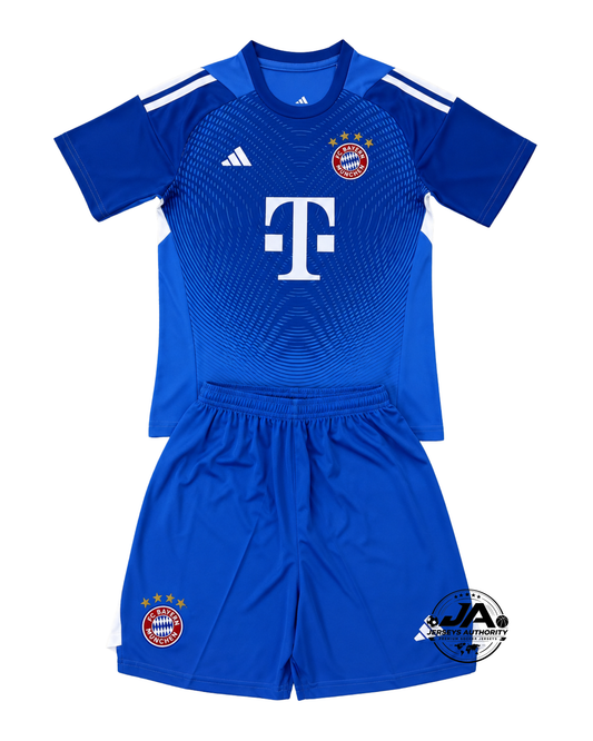 Kids Kit Bayern Munich Goalkeeper Jersey 2025/26 - Blue