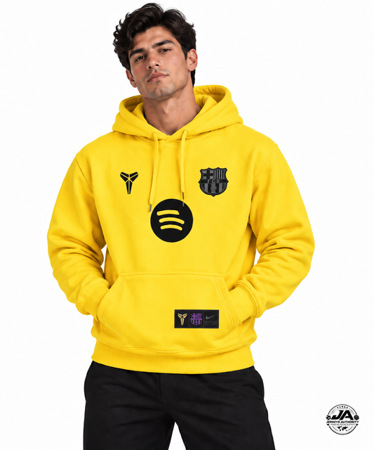 25/26 Barcelona Fleece-lined Kobe Hoodie - Yellow