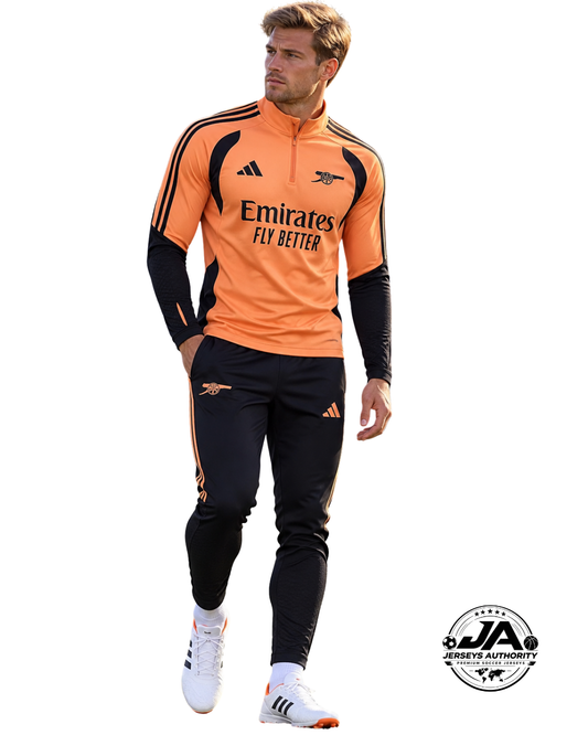 2026/27 Arsenal Orange & Black Training Set – Long Sleeve