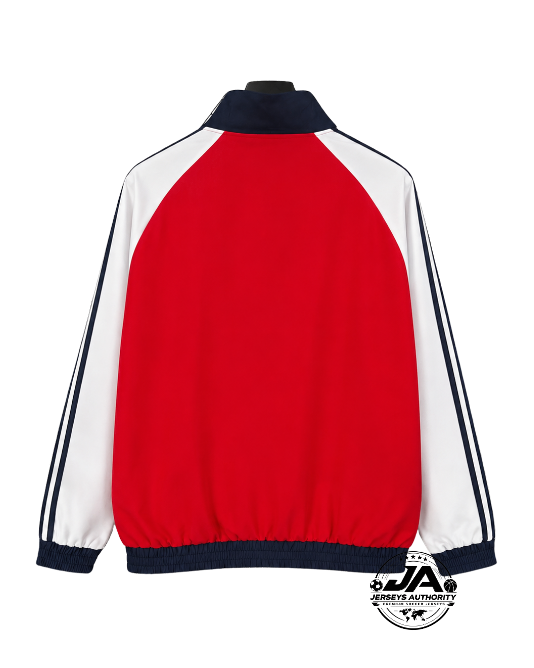 26/27 Arsenal Red & White Full Zipper Windbreaker - back