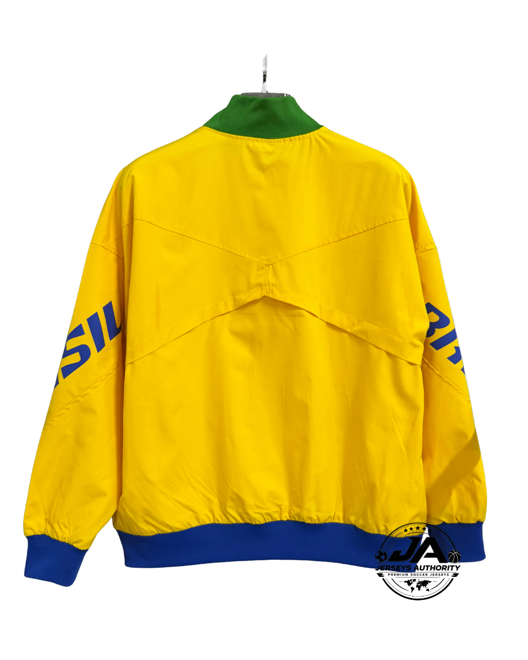 26/27 Brazil Yellow Full Zipper Windbreaker - back