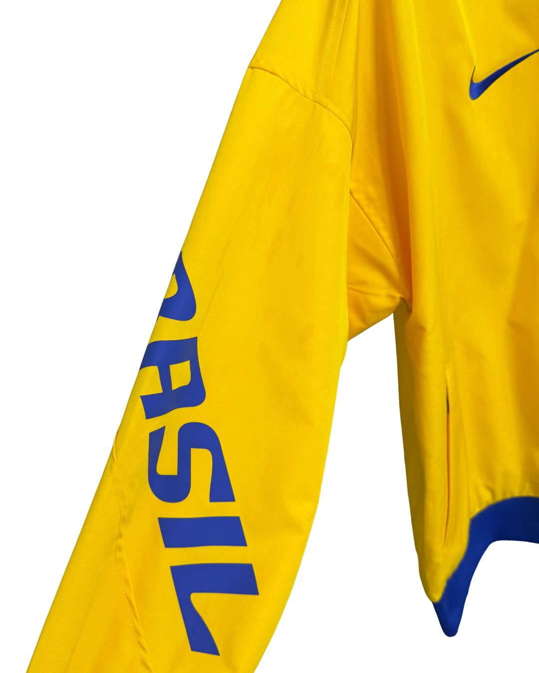 26/27 Brazil Yellow Full Zipper Windbreaker - detail-sleeve