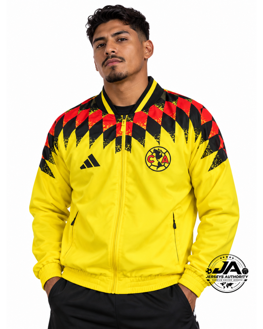 26/27 Club America Yellow Full Zipper Windbreaker