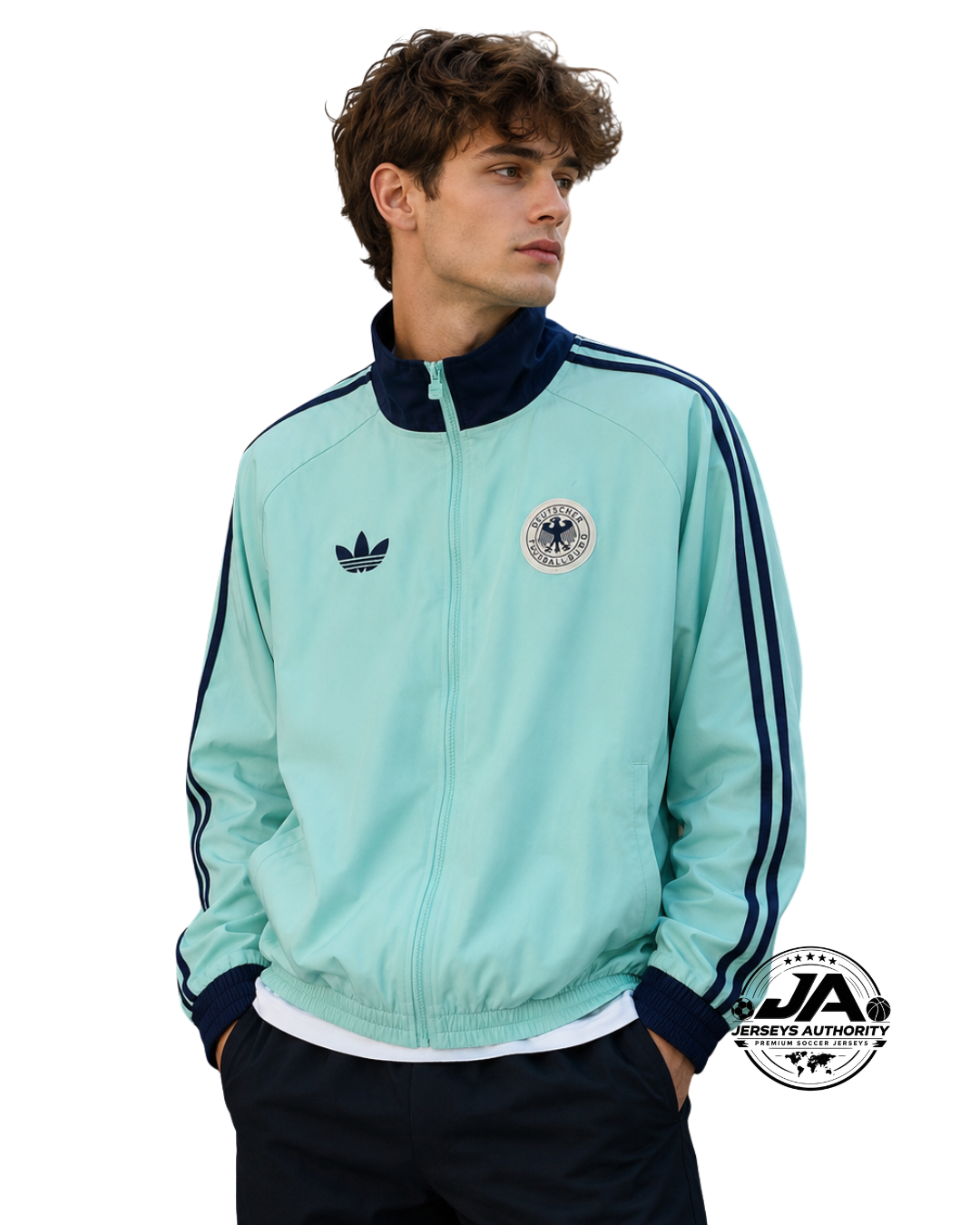 26/27 Germany Green Full Zipper Windbreaker - back