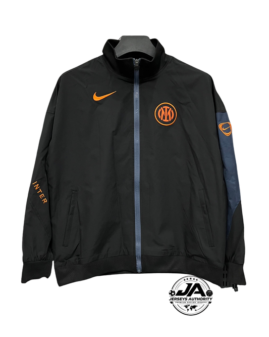 26/27 Inter Milan Black Full Zipper Windbreaker - front
