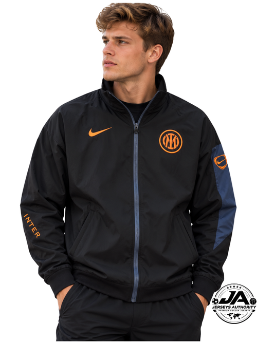26/27 Inter Milan Black Full Zipper Windbreaker - model