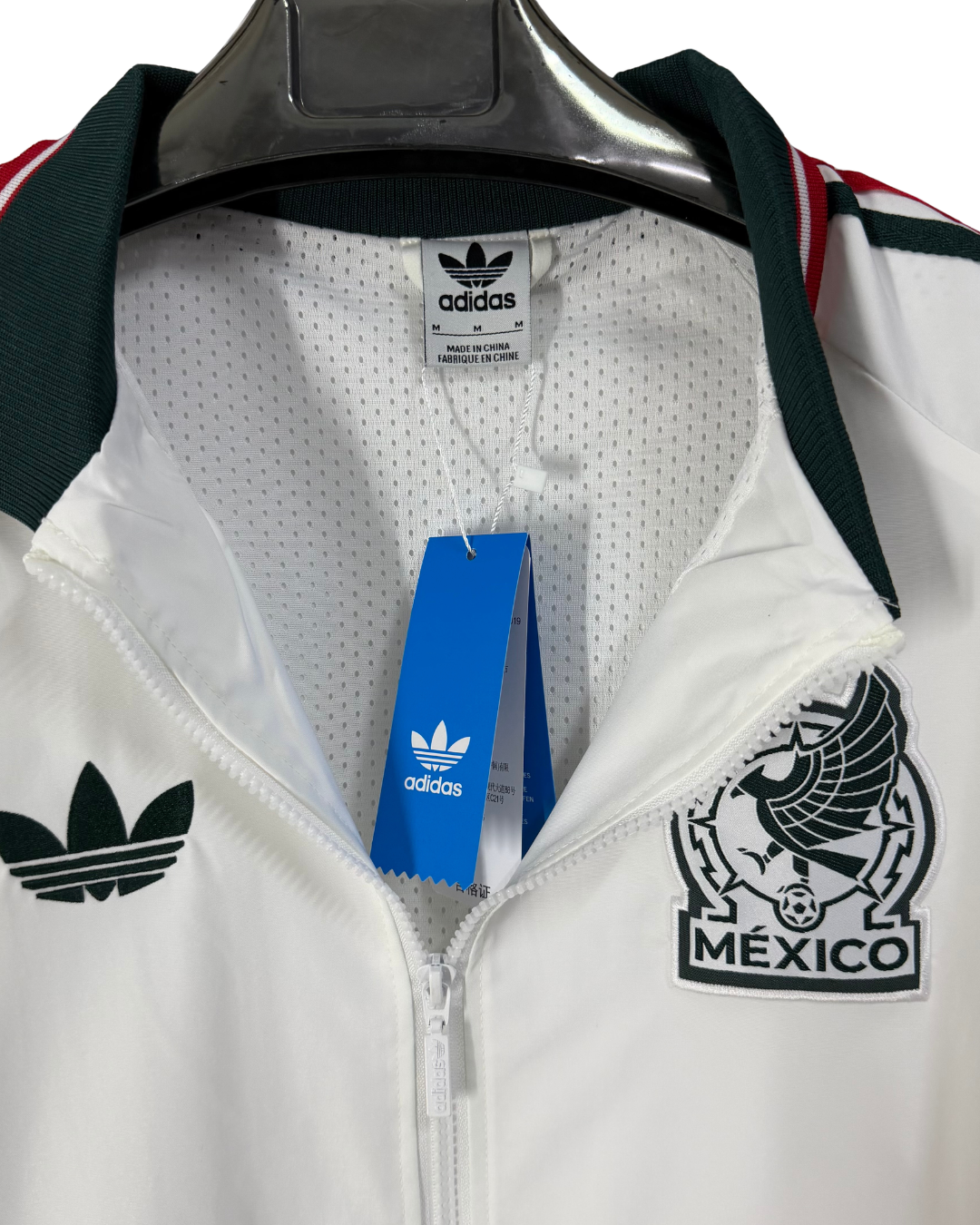 26/27 Mexico White Full Zipper Windbreaker - detail