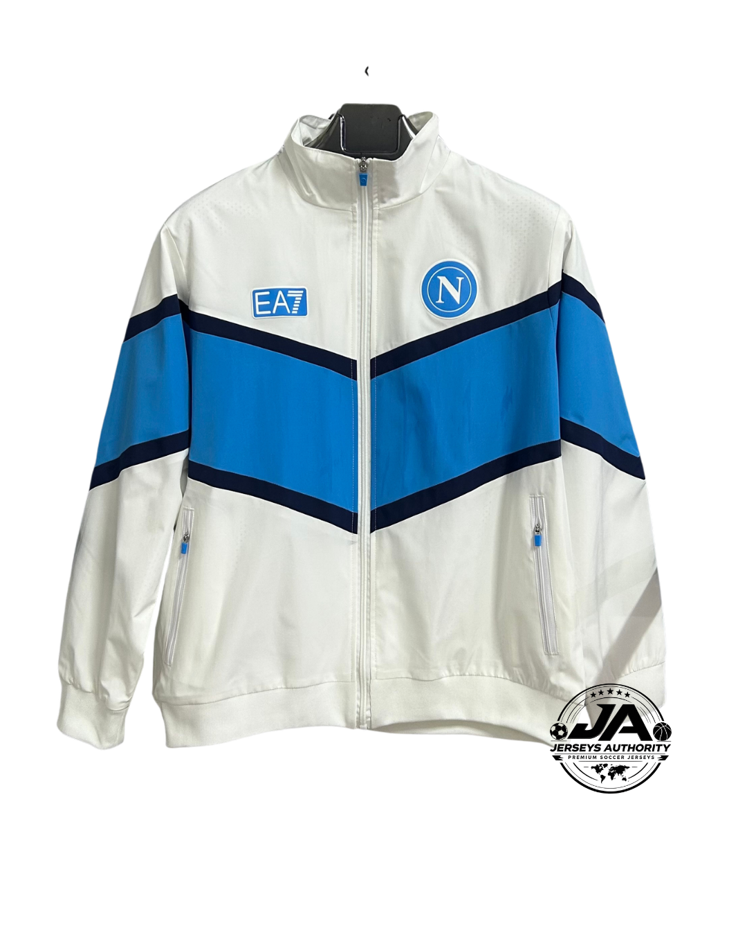 26/27 Napoli White Full Zipper Windbreaker - front