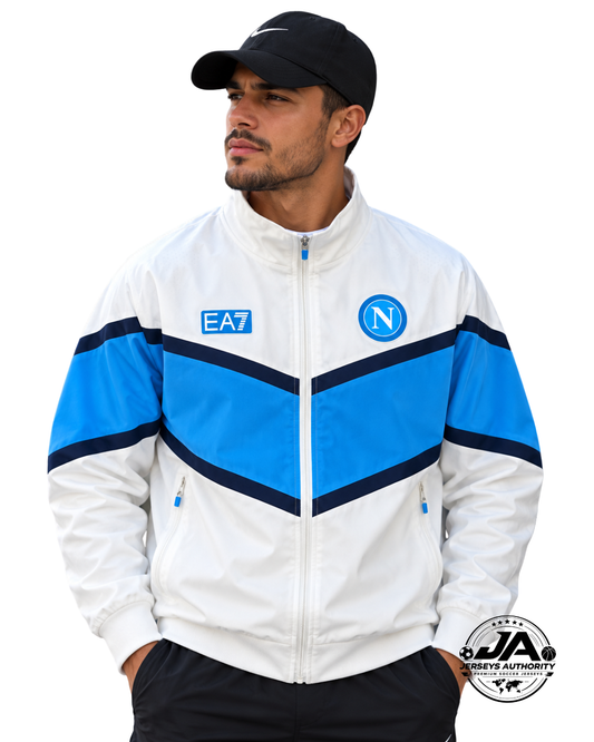 26/27 Napoli White Full Zipper Windbreaker - model