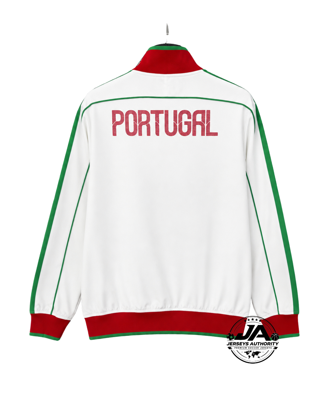 Portugal White Full Zipper Windbreaker back