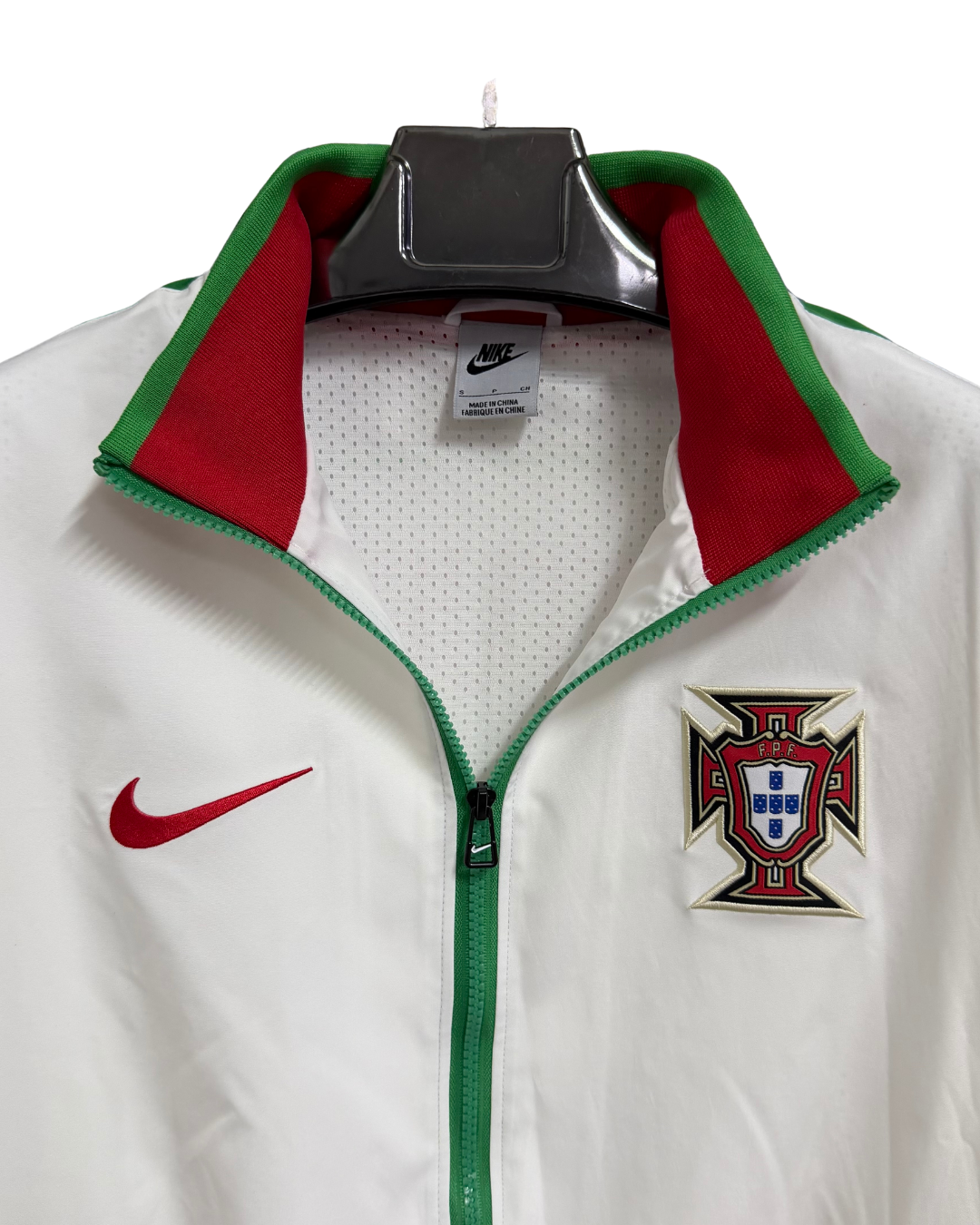 Portugal White Full Zipper Windbreaker detail