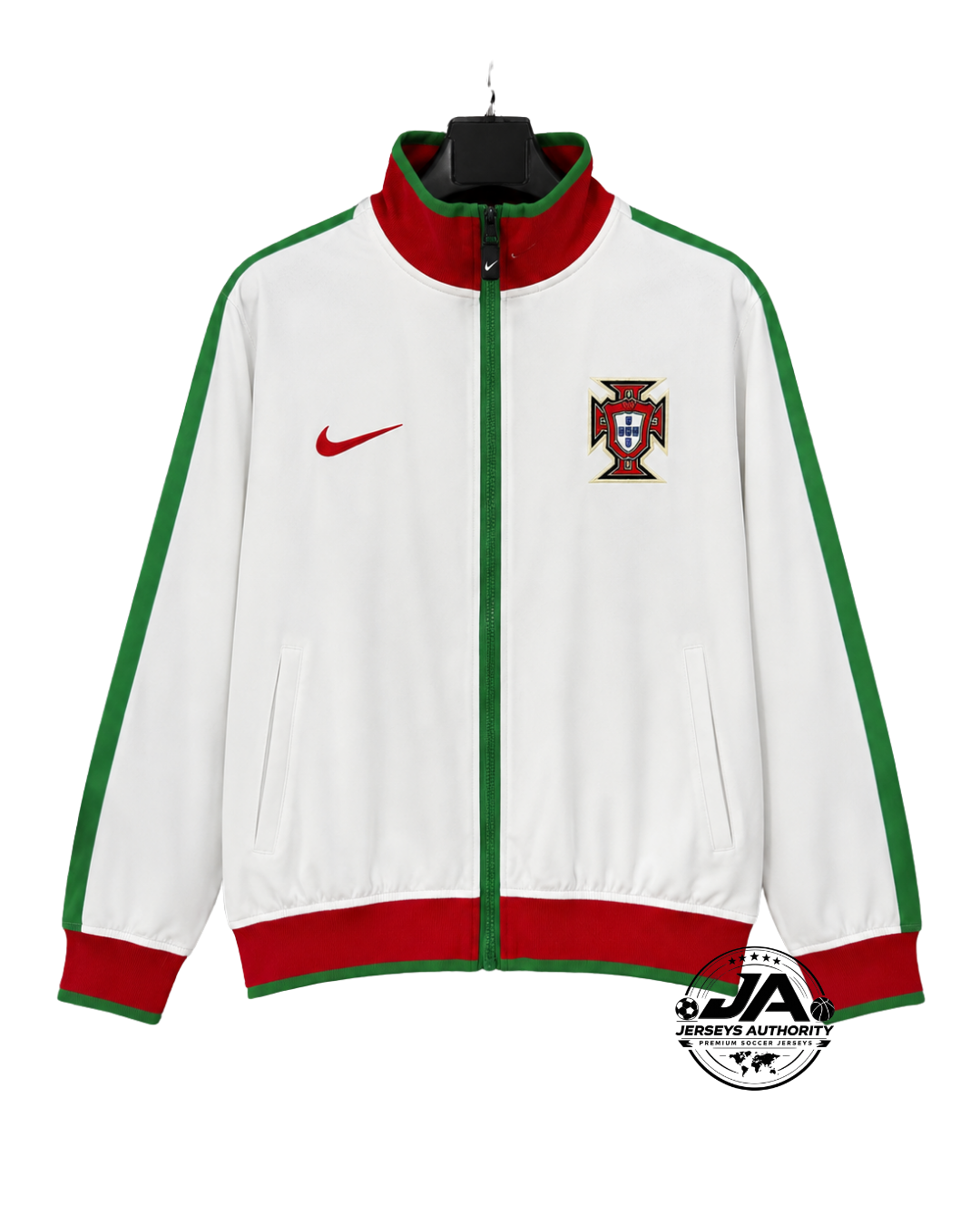 Portugal White Full Zipper Windbreaker front