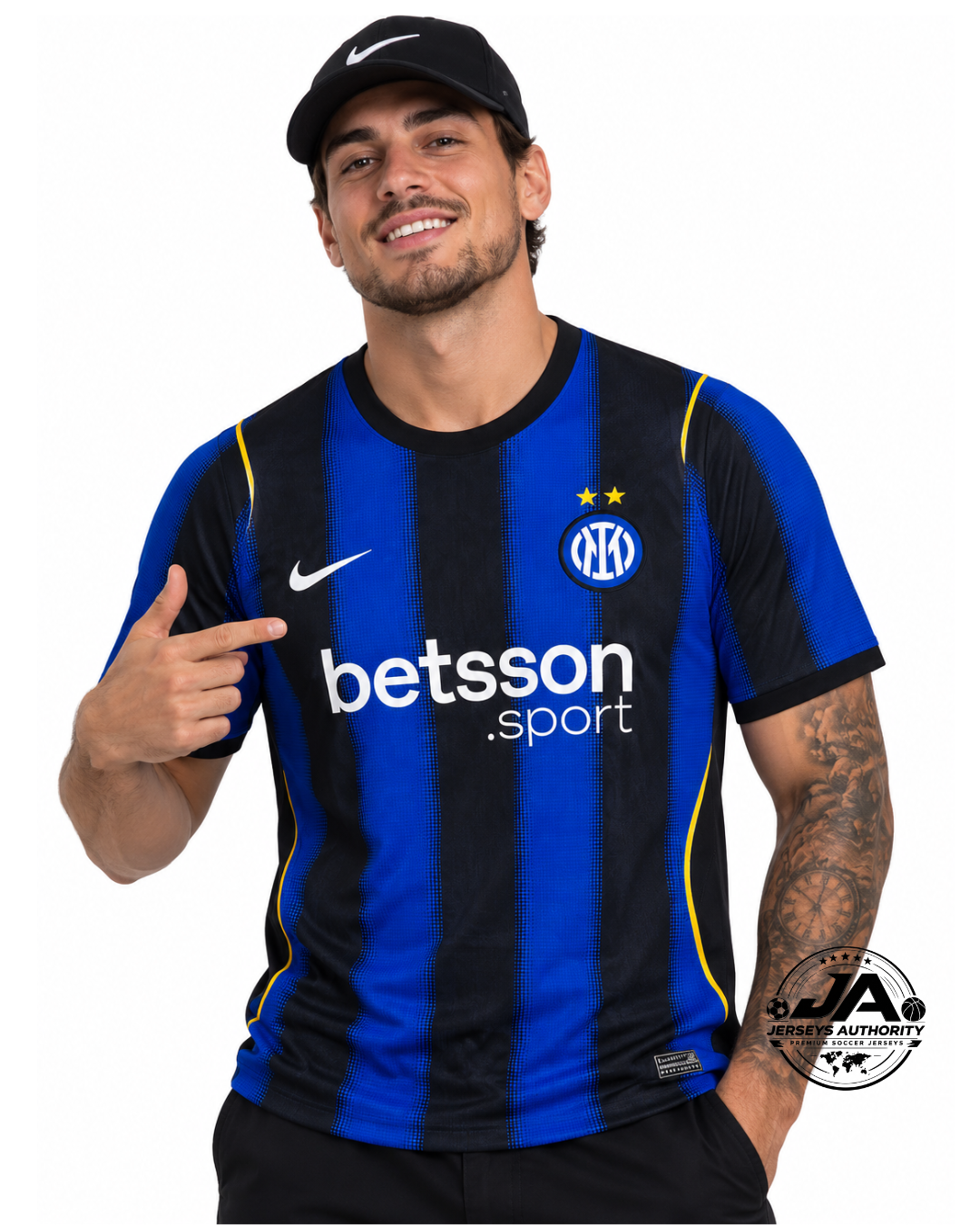 Inter Milan 27/28 home jersey on male model