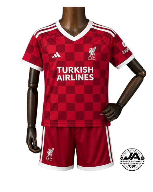 27/28 Kids Liverpool Home Red Jersey Kit