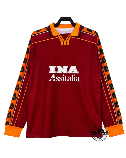 AS Roma 98/99 I Home Jersey - Long Sleeve Retro Version