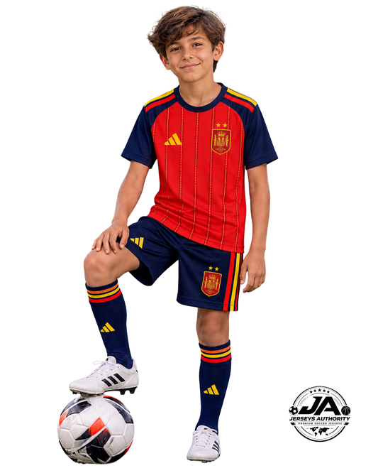 2 Star 2026 Kids Spain Home Jersey
