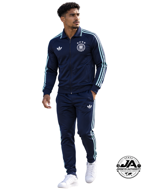 26/27 Germany Navy Blue Full Zipper Jacket Tracksuit